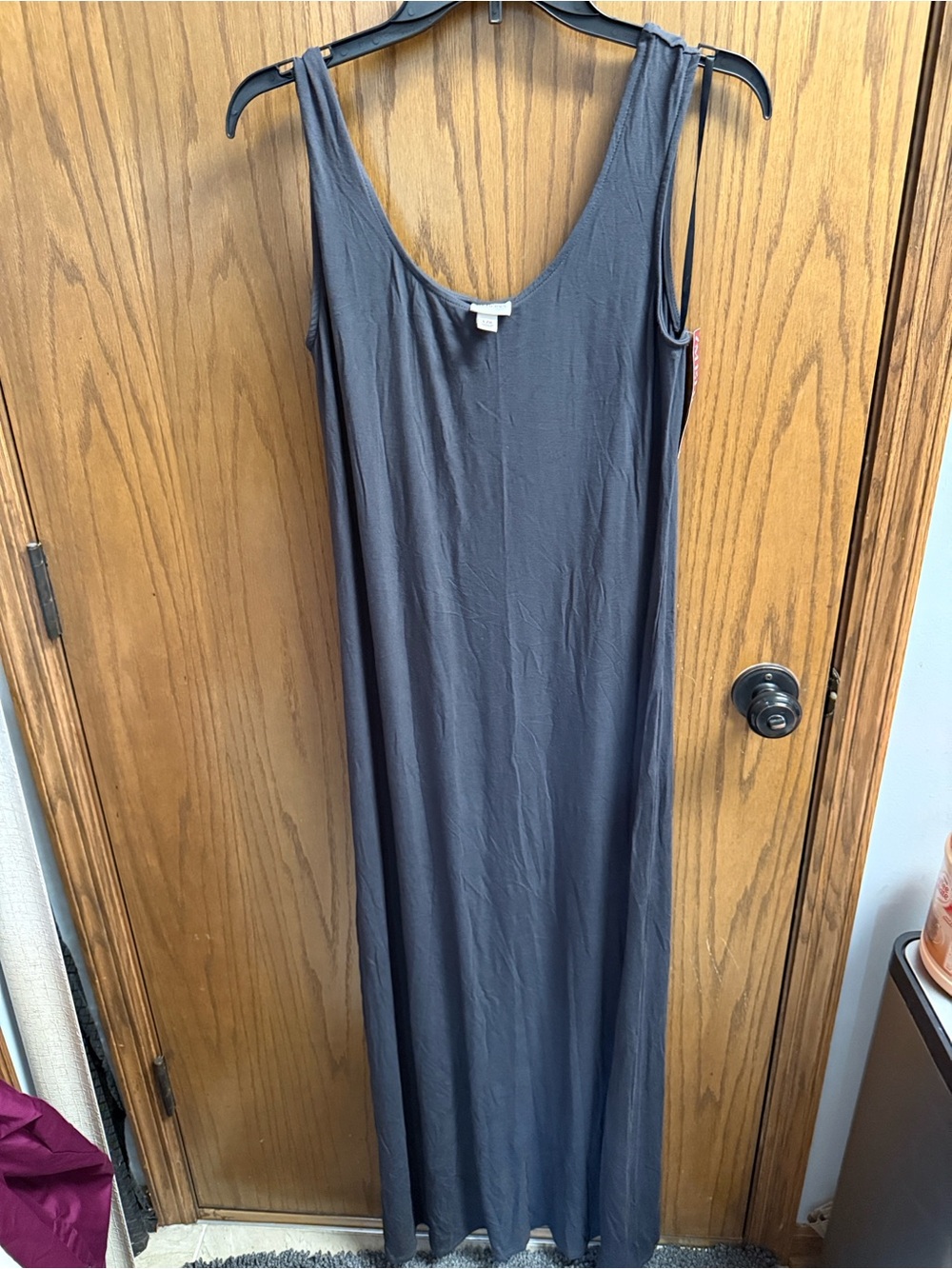 Merona Charcoal Gray Sleeveless Maxi Tank Dress